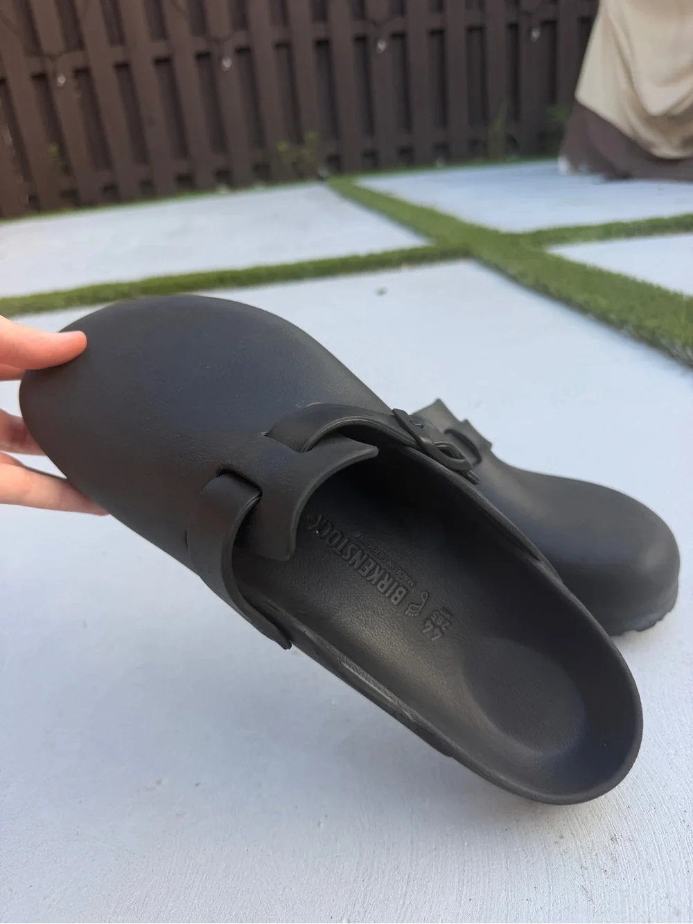 Birkenstock Black Slip-On Clog Sandals with Buckle